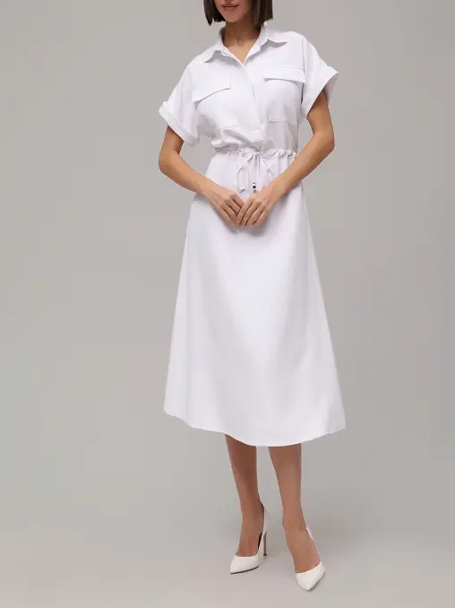 Платье-рубашка однотонное BESSMENNO