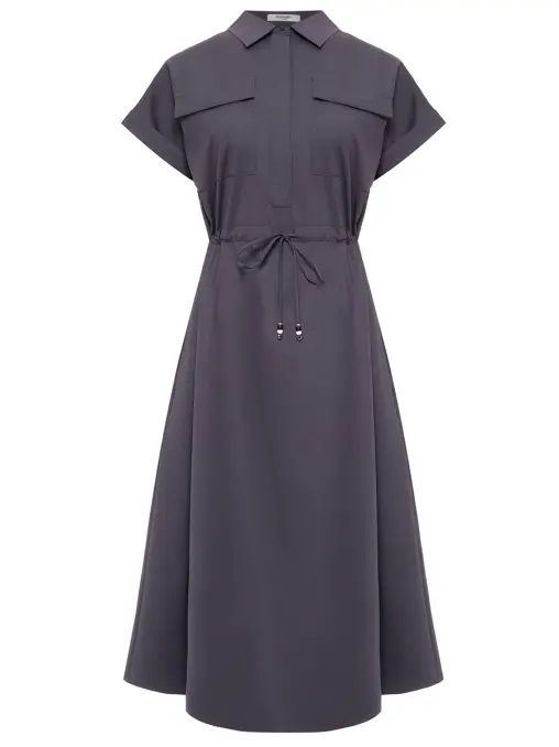 Платье-рубашка однотонное BESSMENNO