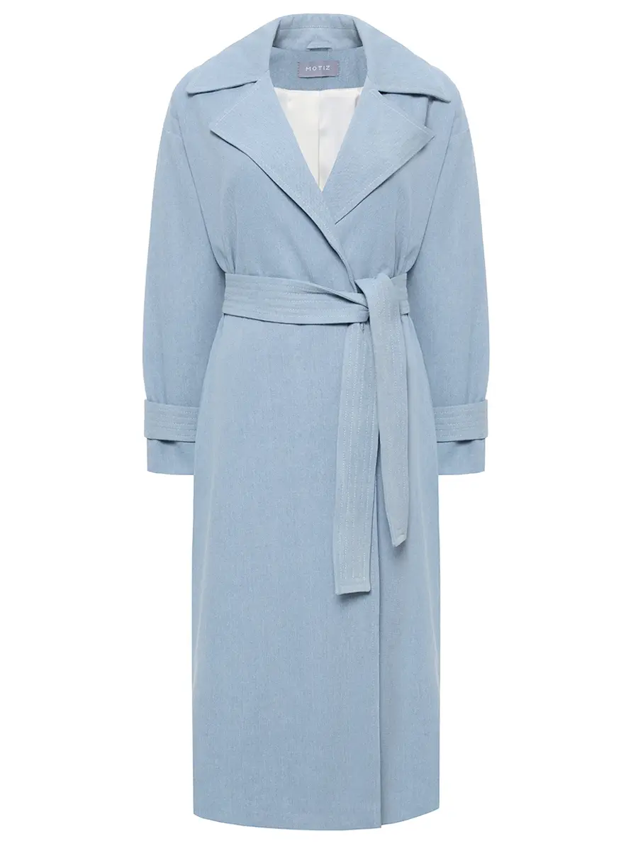 Плащ джинсовый