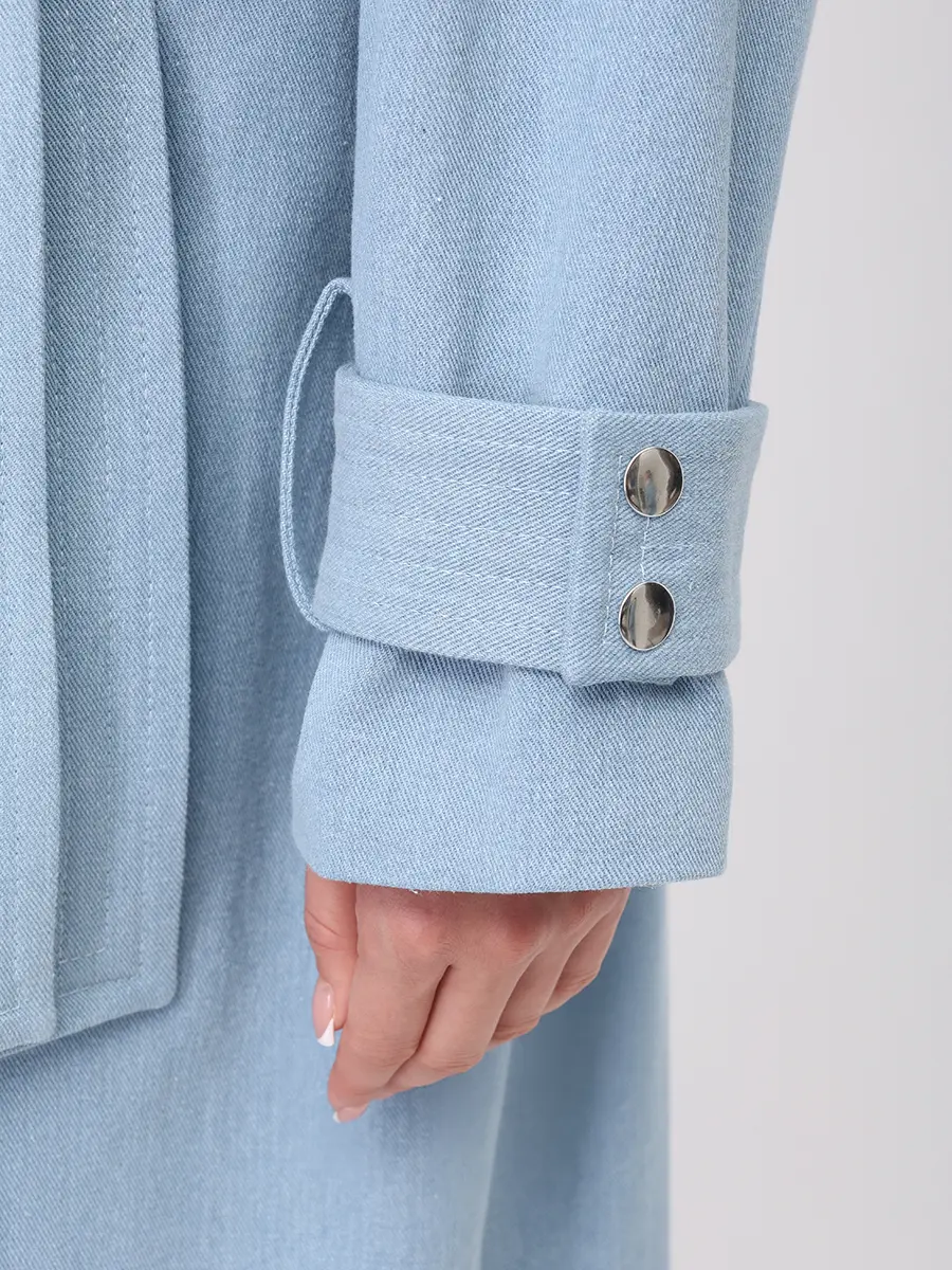 Плащ джинсовый