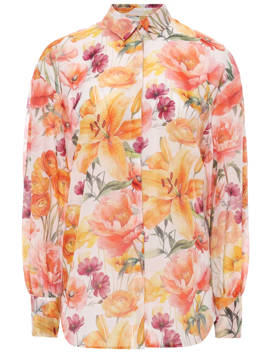 Блуза из хлопка и шелка Calla Blouse