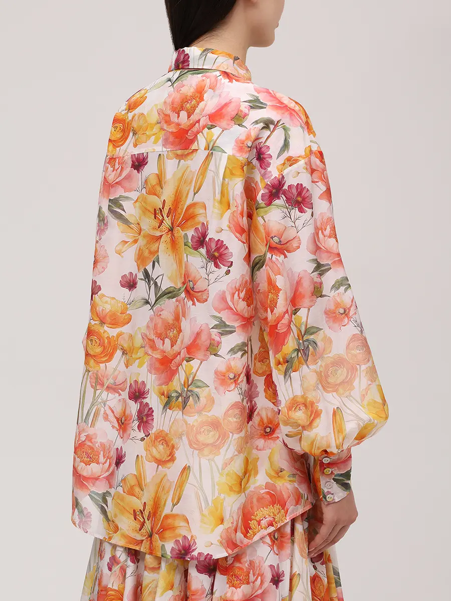 Блуза из хлопка и шелка Calla Blouse