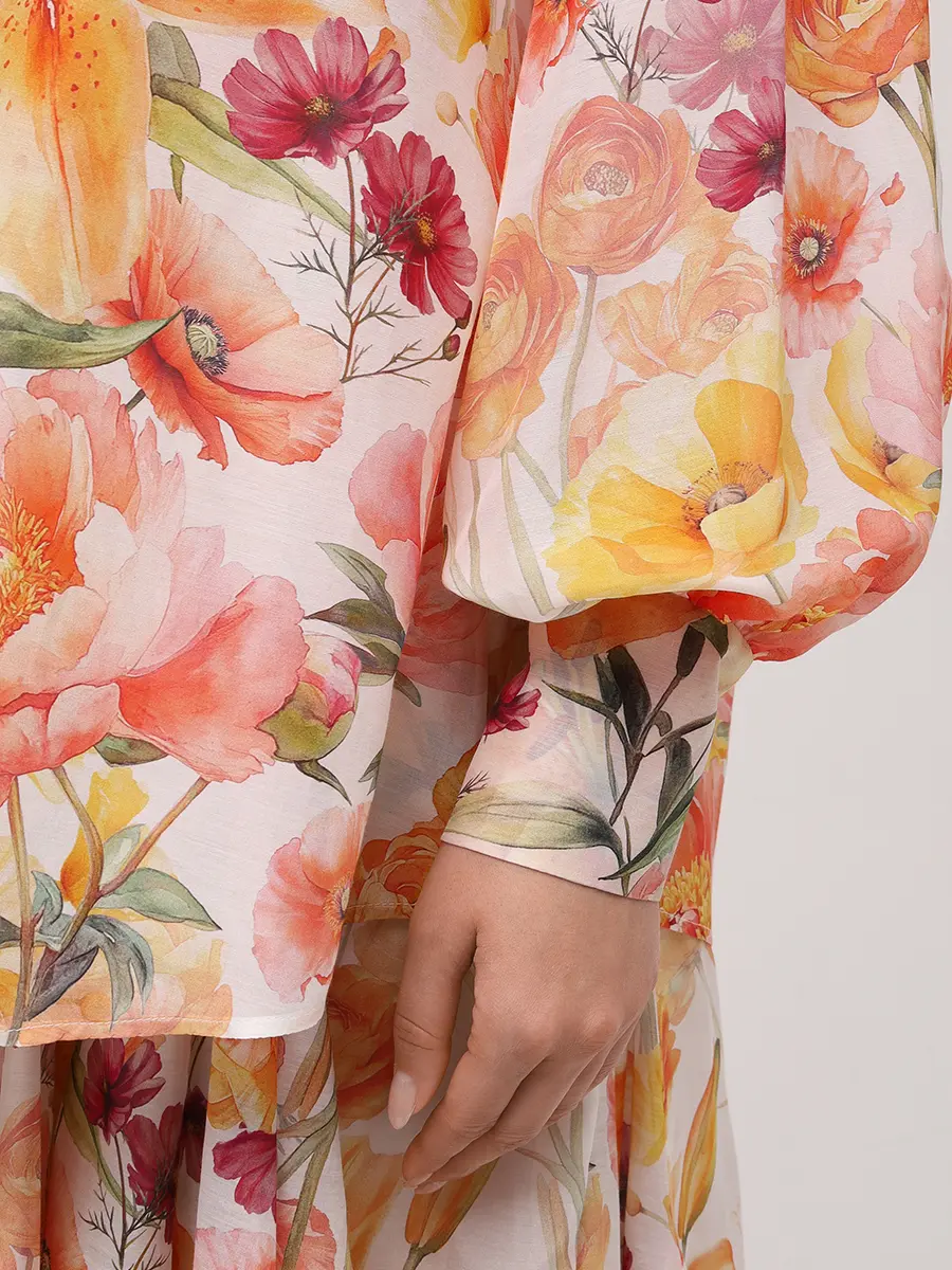 Блуза из хлопка и шелка Calla Blouse