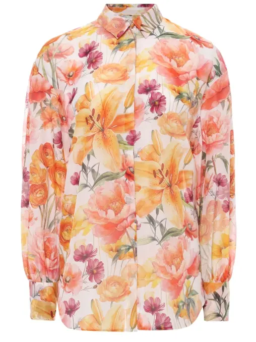 Блуза из хлопка и шелка Calla Blouse YVON