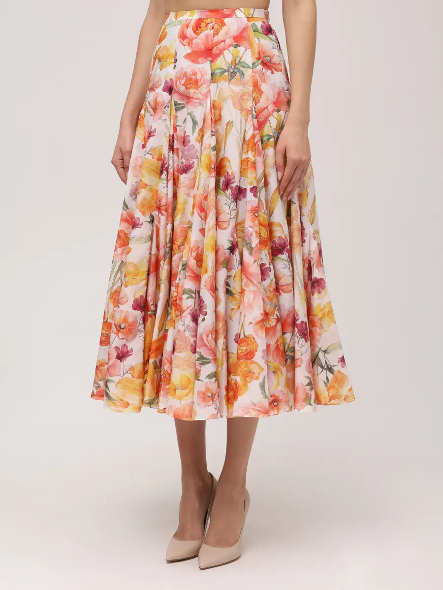 Юбка из хлопка и шелка Magnolia