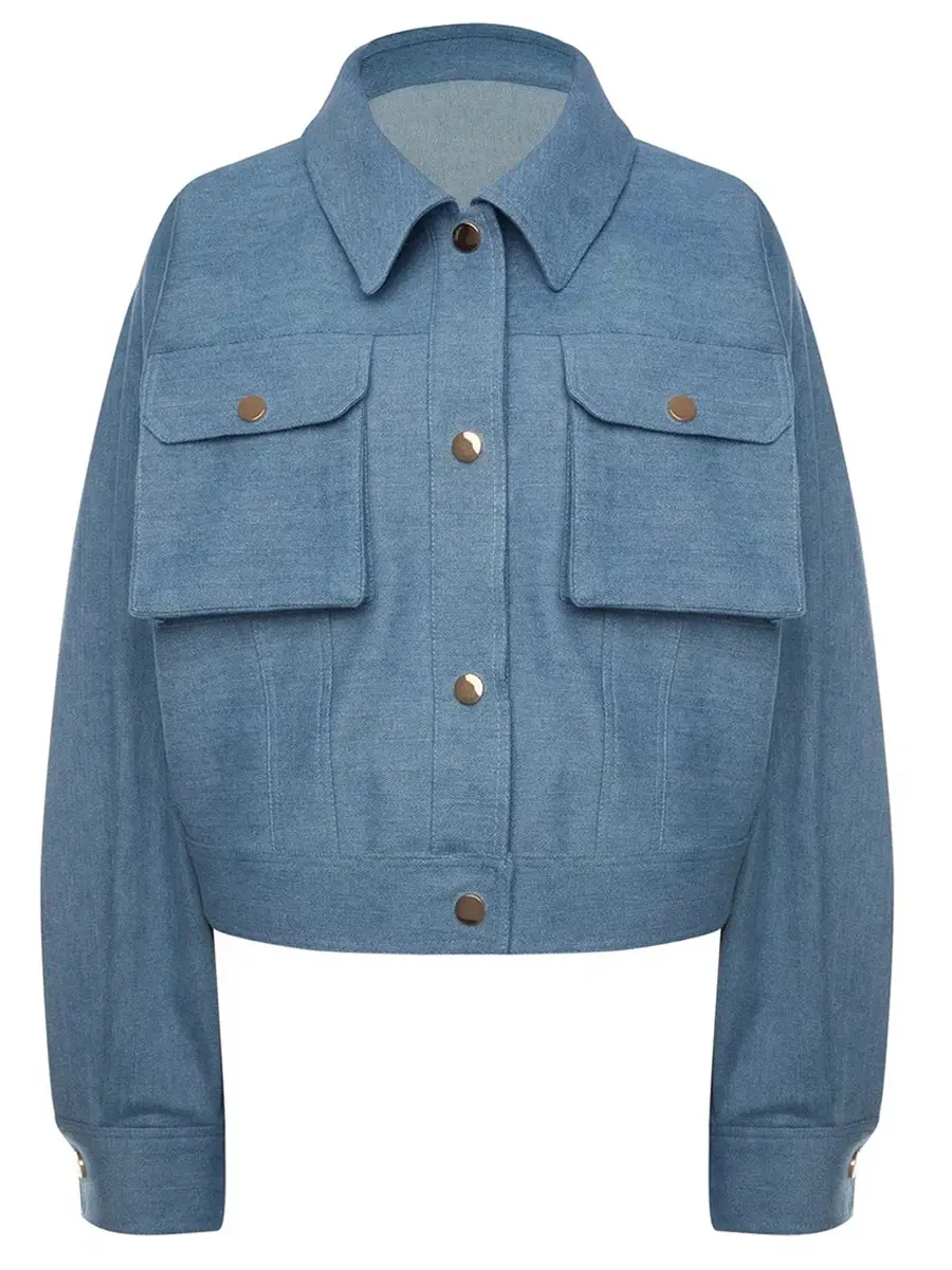 Бомбер из денима