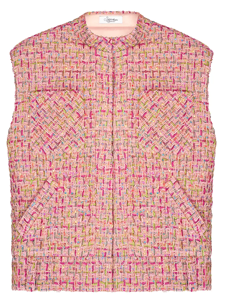 Жилет твидовый