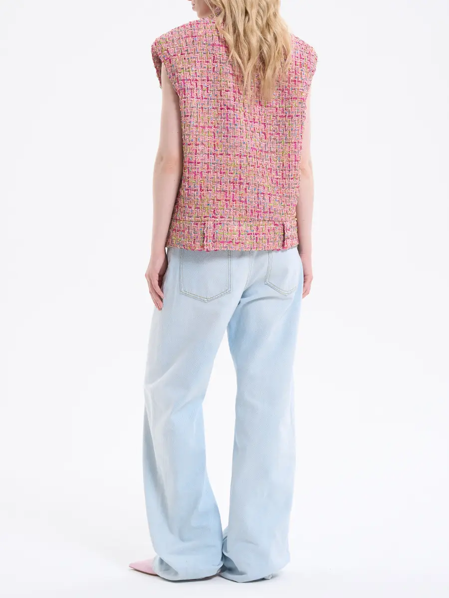 Жилет твидовый