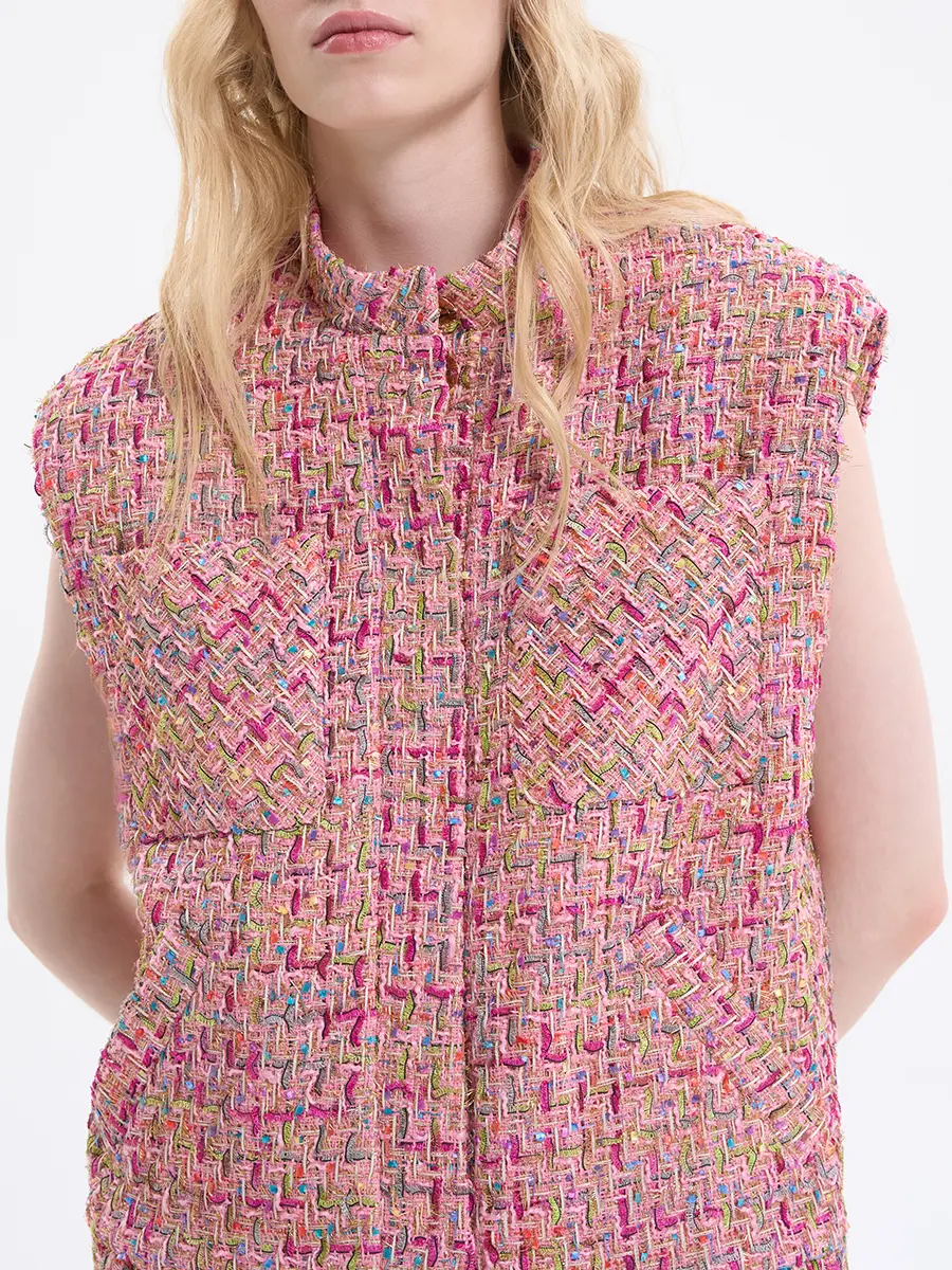 Жилет твидовый