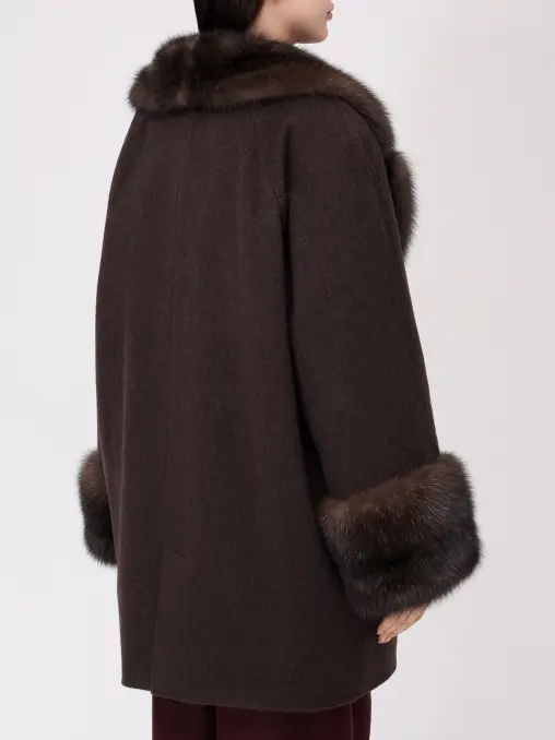 Полупальто с мехом соболя BLACK SABLE