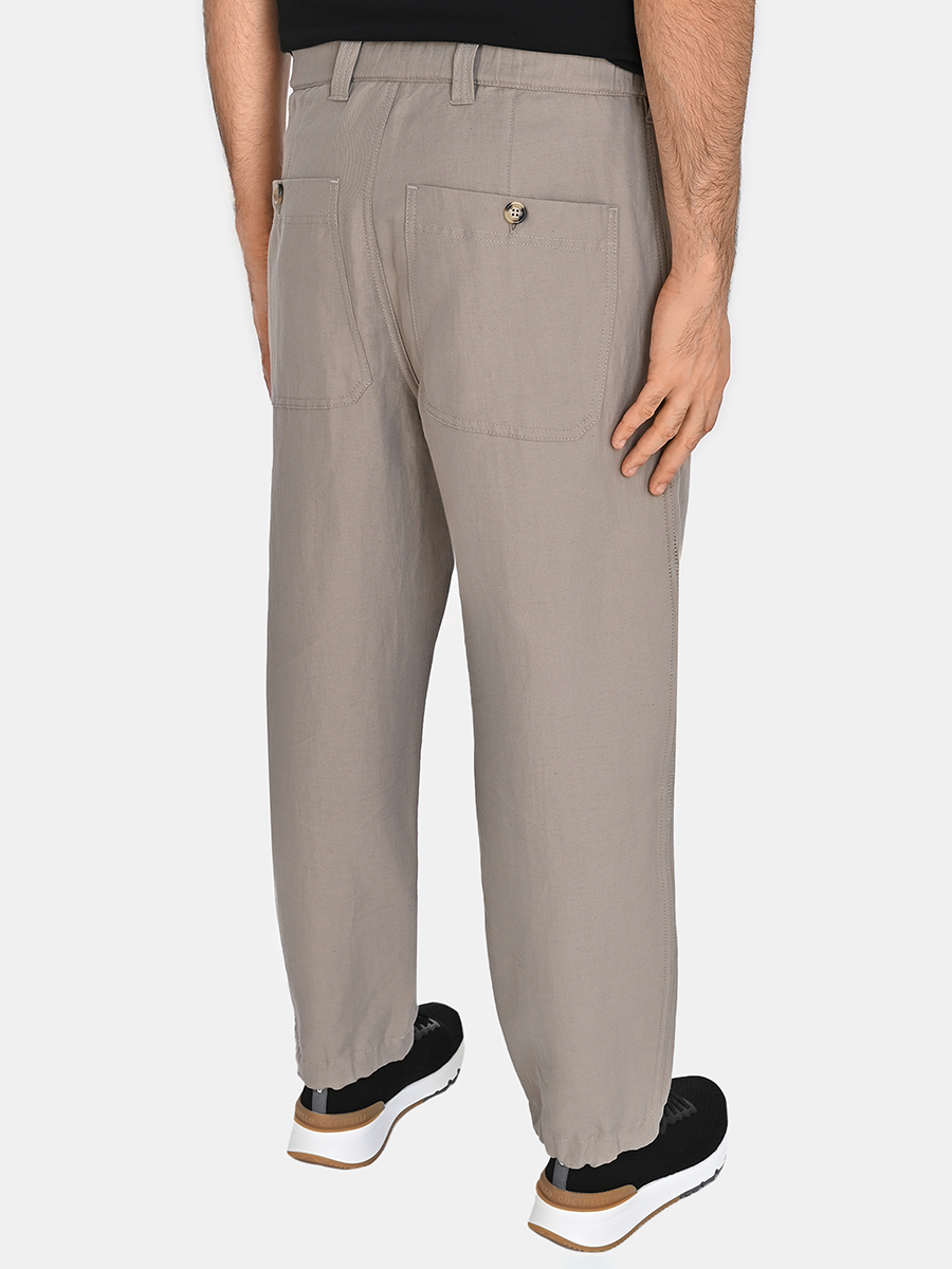 Брюки из льна и хлопка