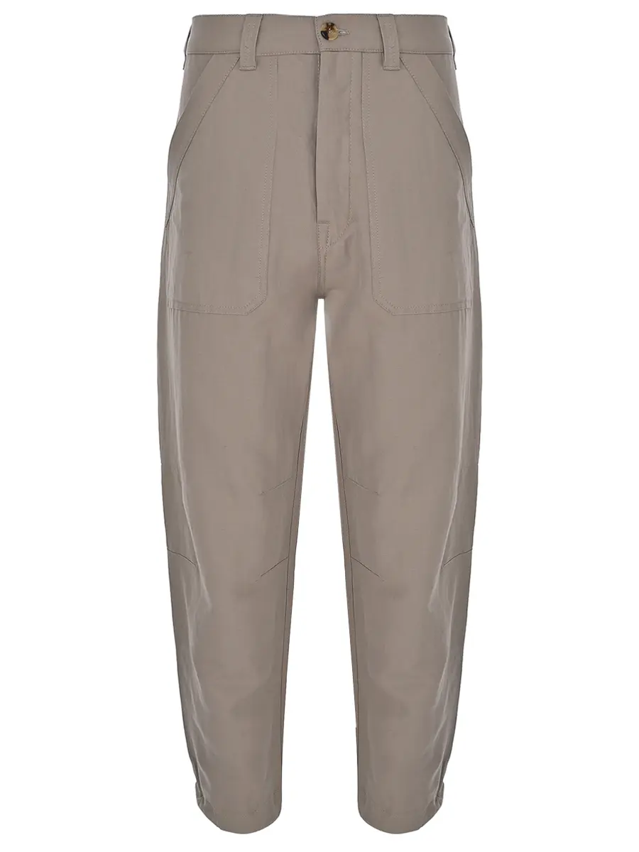 Брюки из льна и хлопка