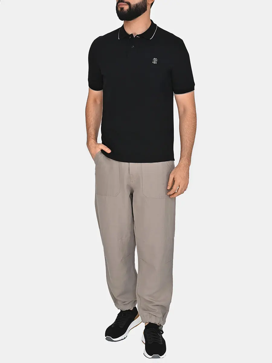 Брюки из льна и хлопка