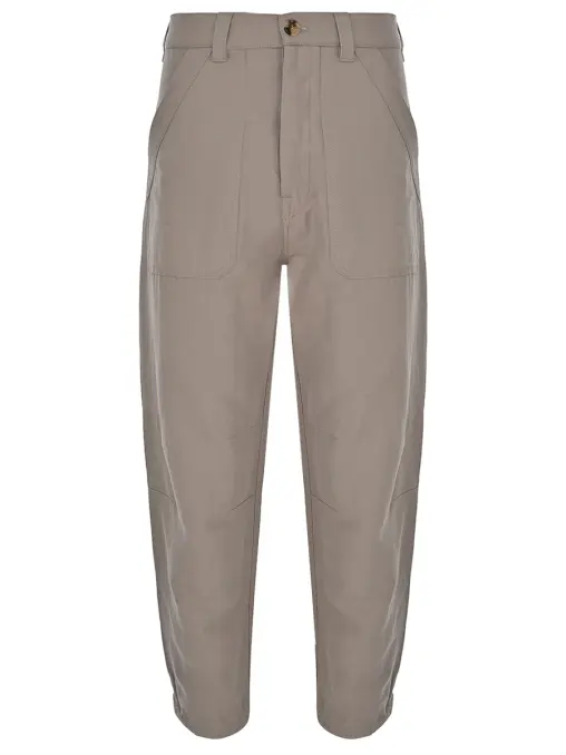 Брюки из льна и хлопка BRUNELLO CUCINELLI