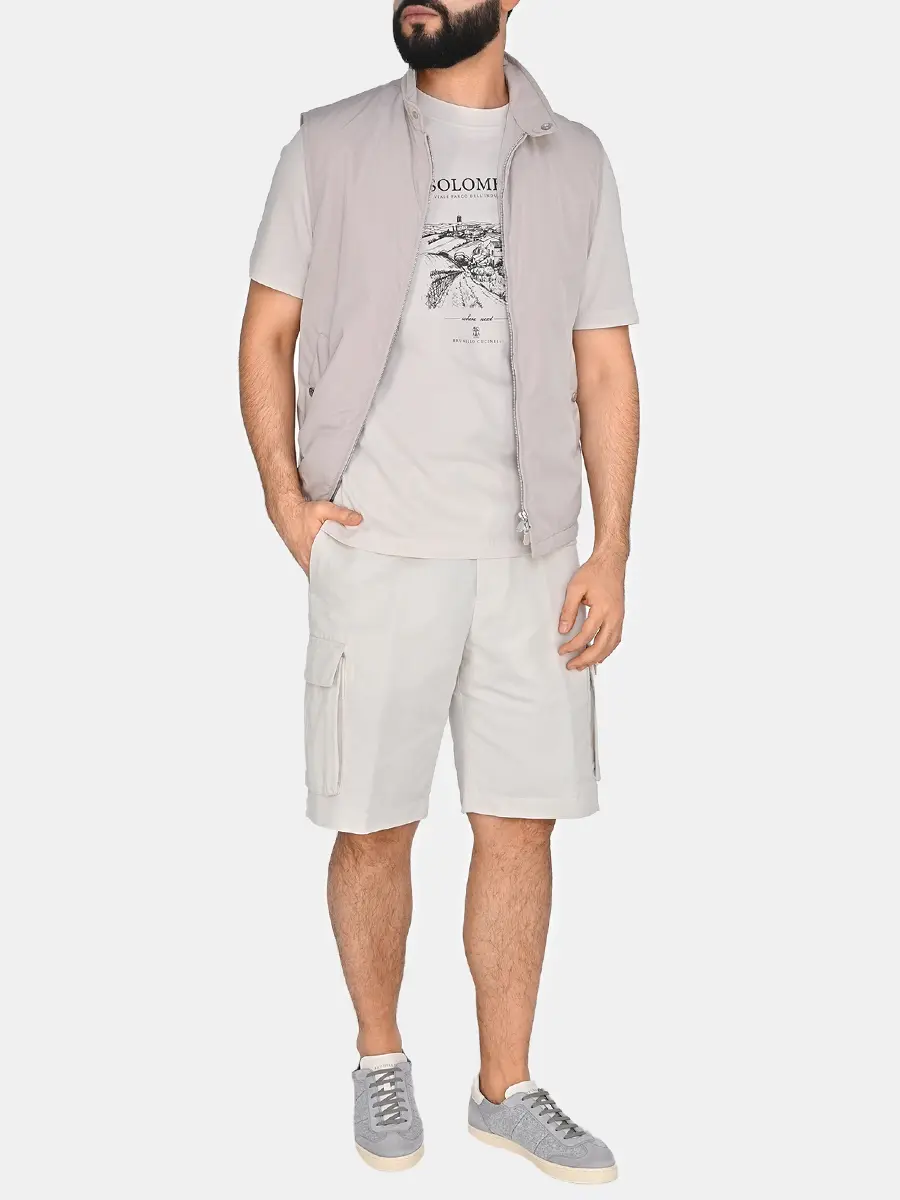 Шорты изо льна и хлопка