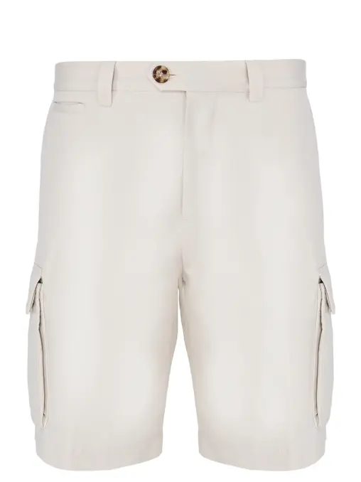 Шорты изо льна и хлопка BRUNELLO CUCINELLI