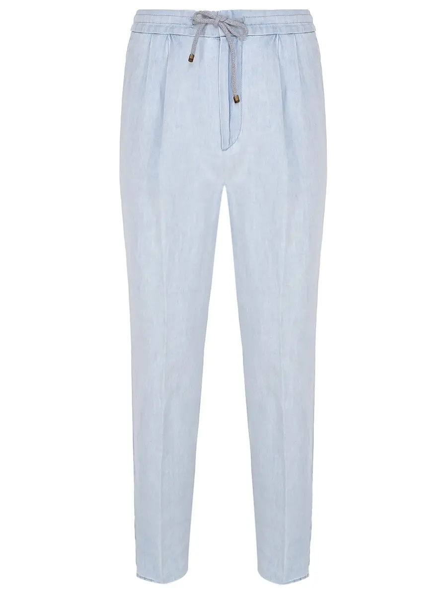 Джинсы из хлопка и льна