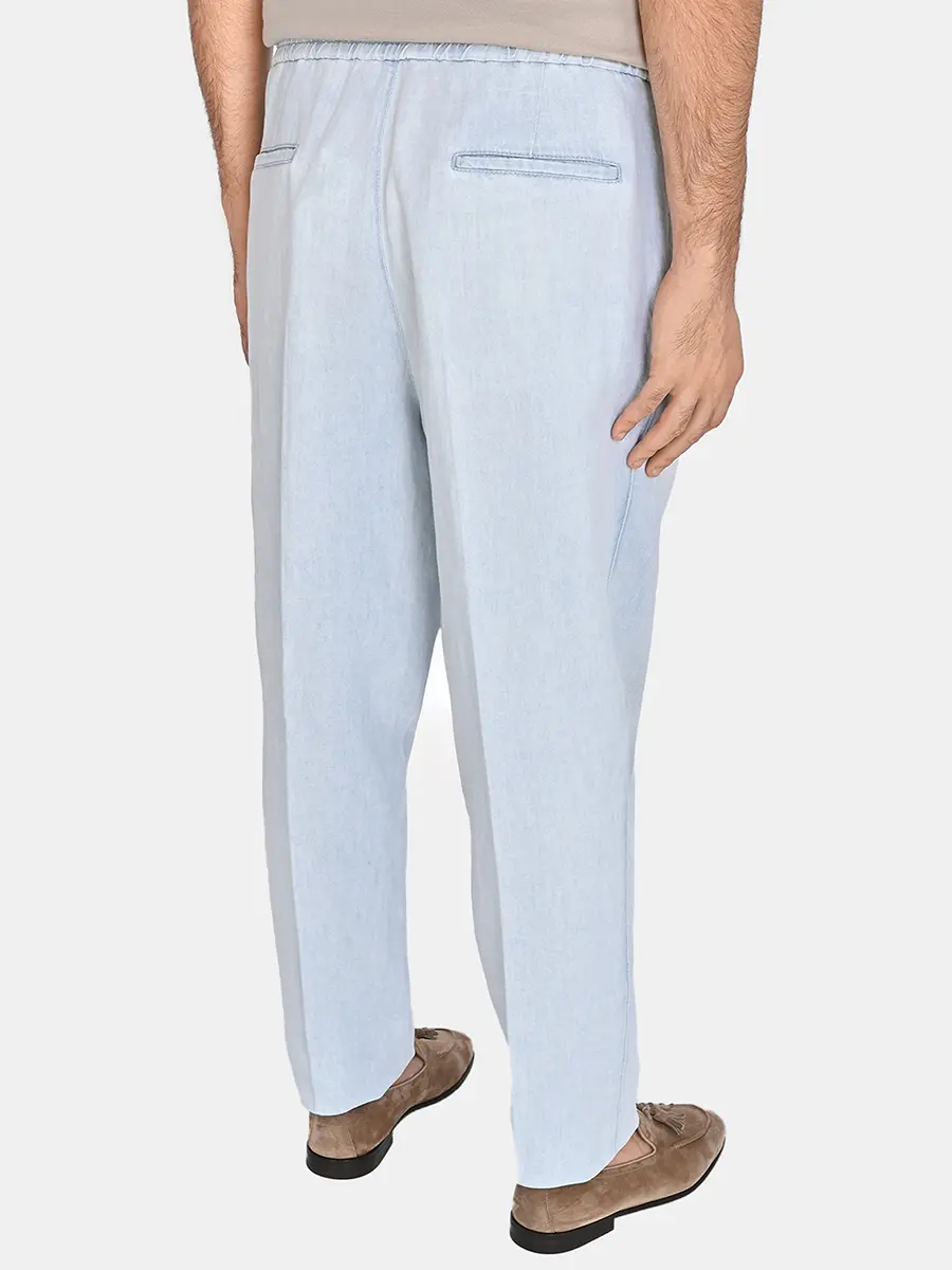 Джинсы из хлопка и льна