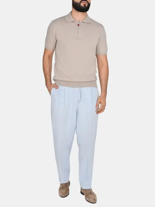 Джинсы из хлопка и льна BRUNELLO CUCINELLI