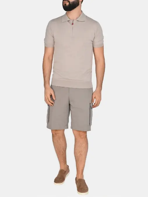 Шорты изо льна и хлопка BRUNELLO CUCINELLI