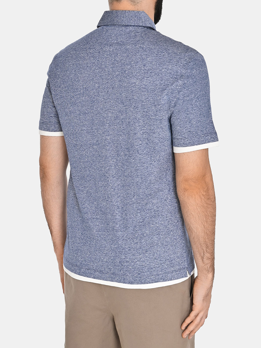 Поло из льна и хлопка