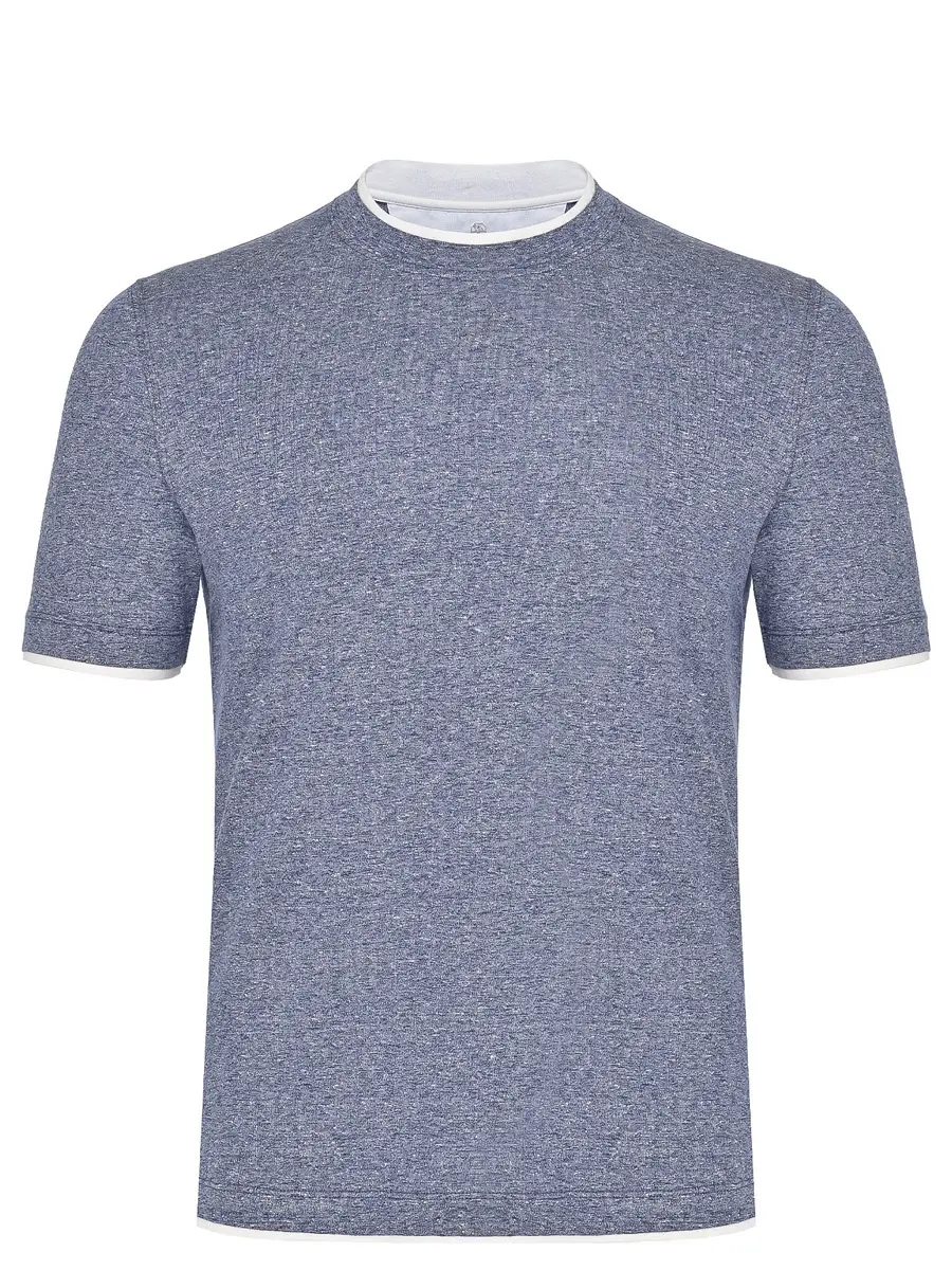 Поло из льна и хлопка