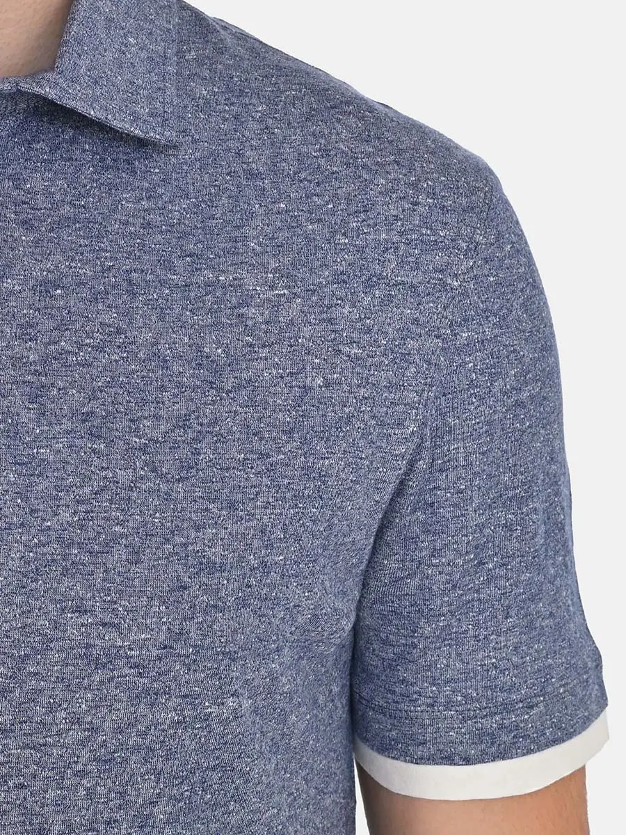 Поло из льна и хлопка