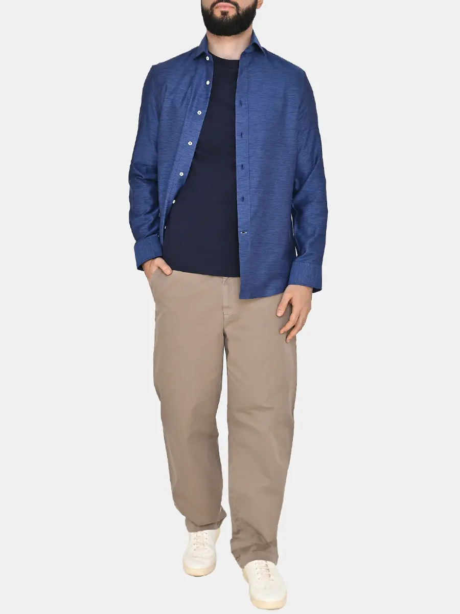 Рубашка из хлопка и льна