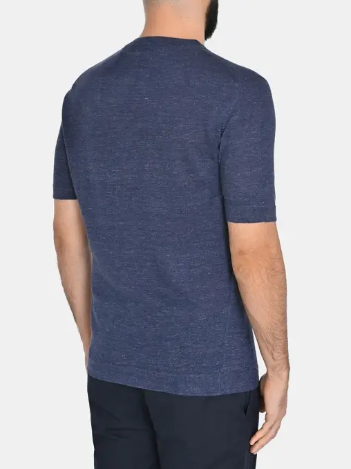 Футболка  из льна и хлопка BRUNELLO CUCINELLI