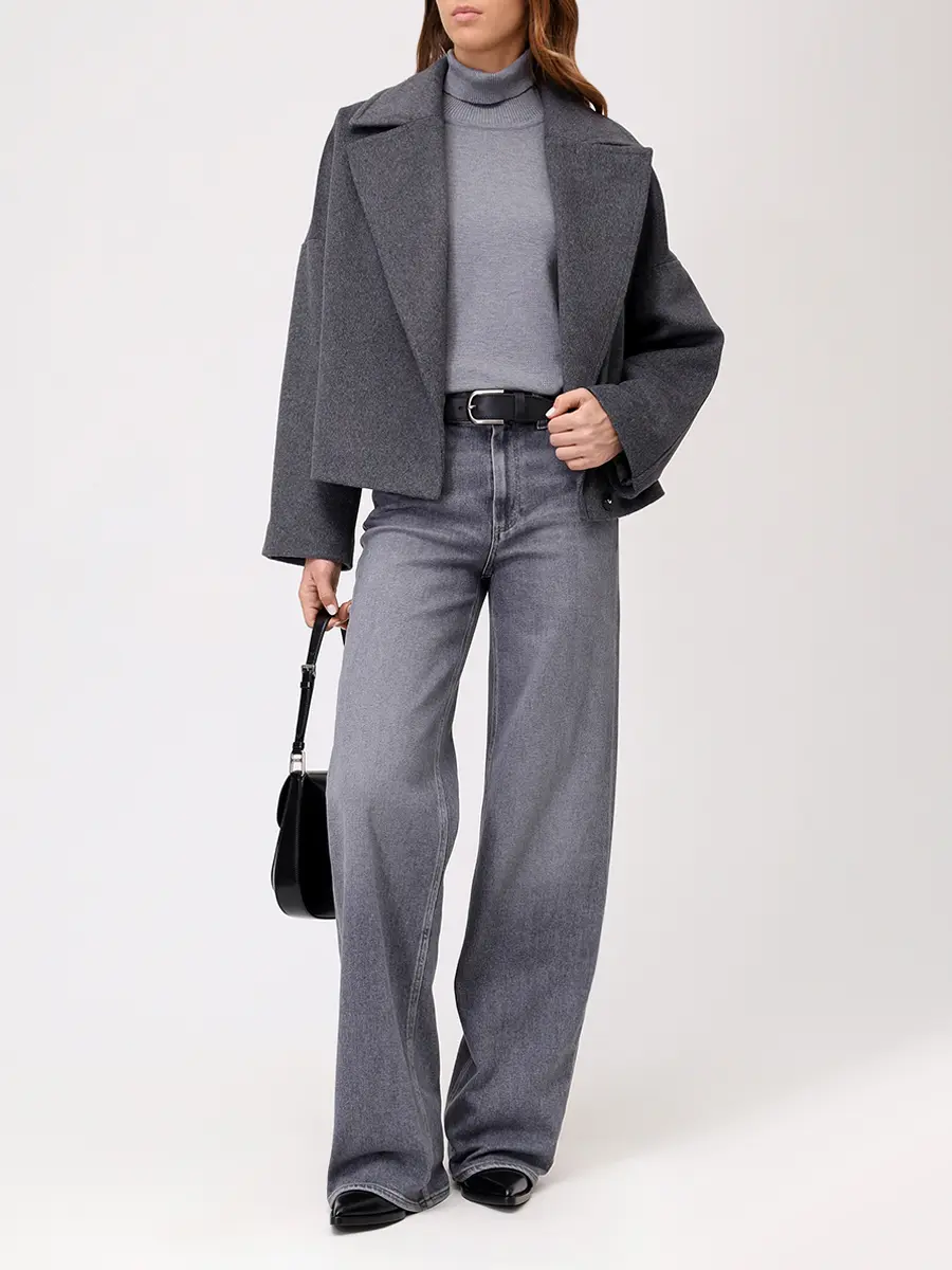 Пальто однотонное