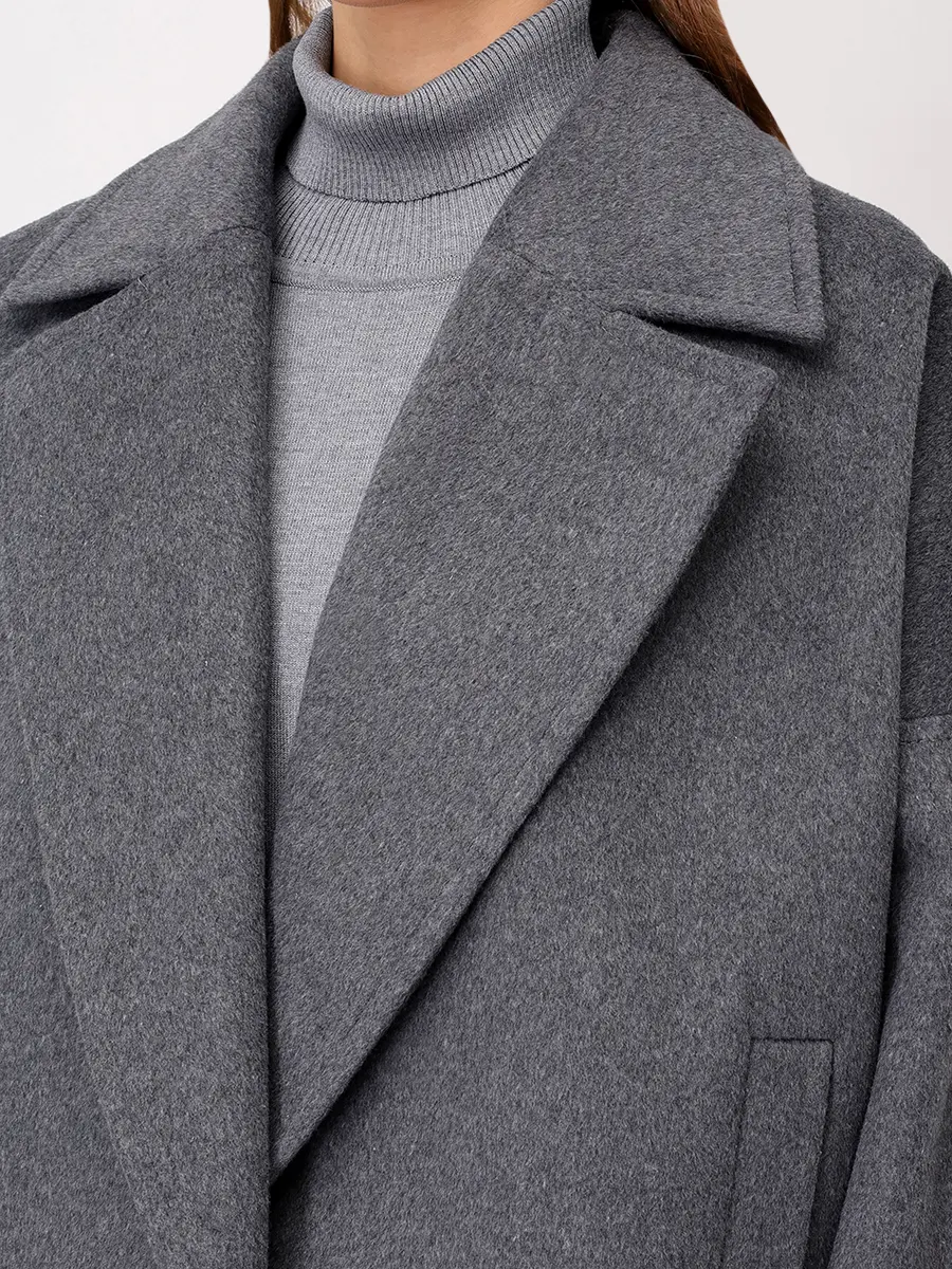 Пальто однотонное