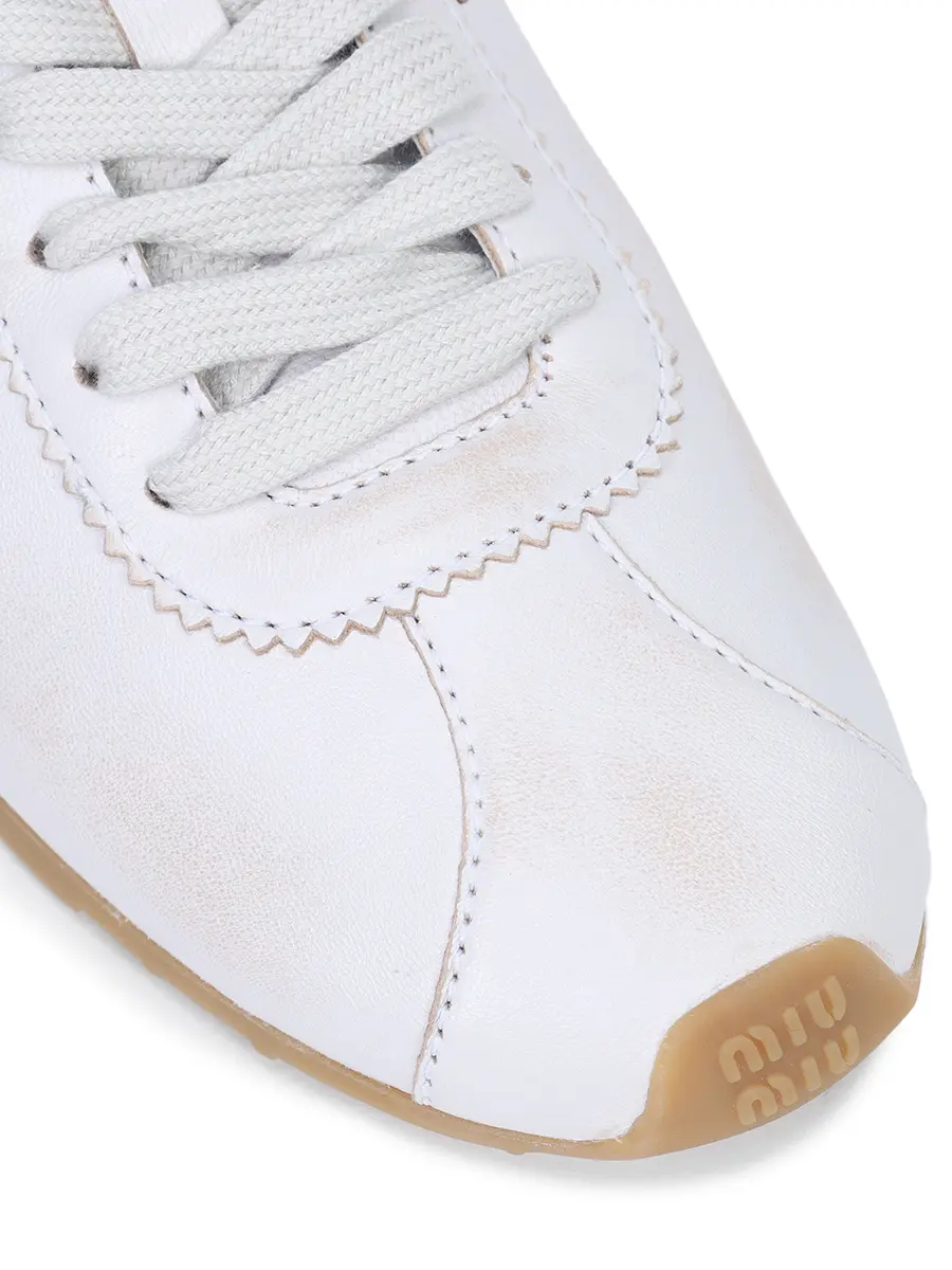 Кроссовки кожаные