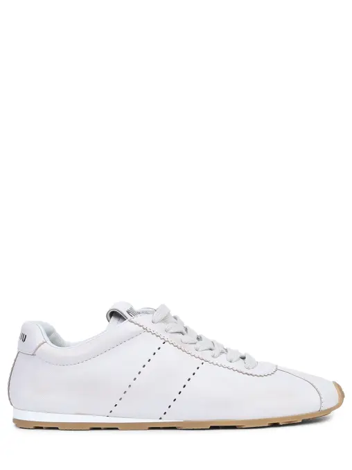 Кроссовки кожаные MIU MIU