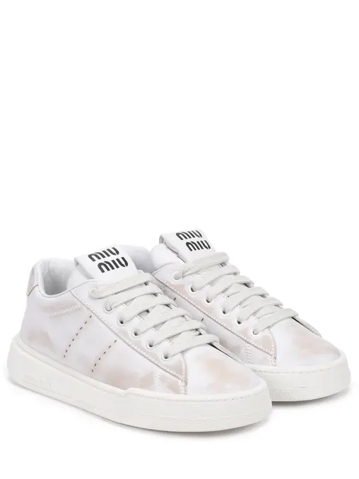 Кеды кожаные MIU MIU