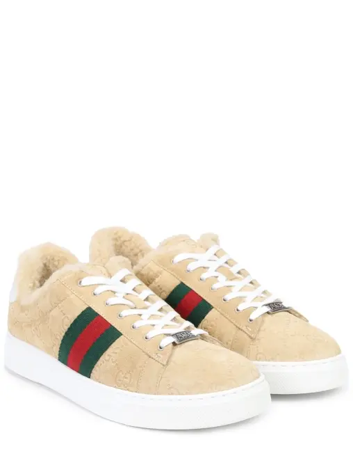 Кеды замшевые Ace на меху GUCCI