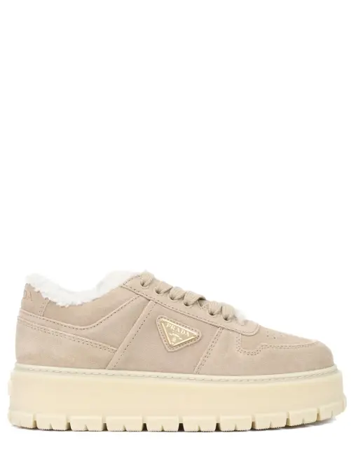 Кеды замшевые на меху PRADA