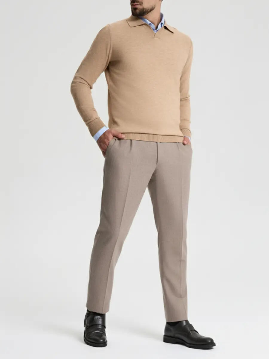 Поло из хлопка и кашемира