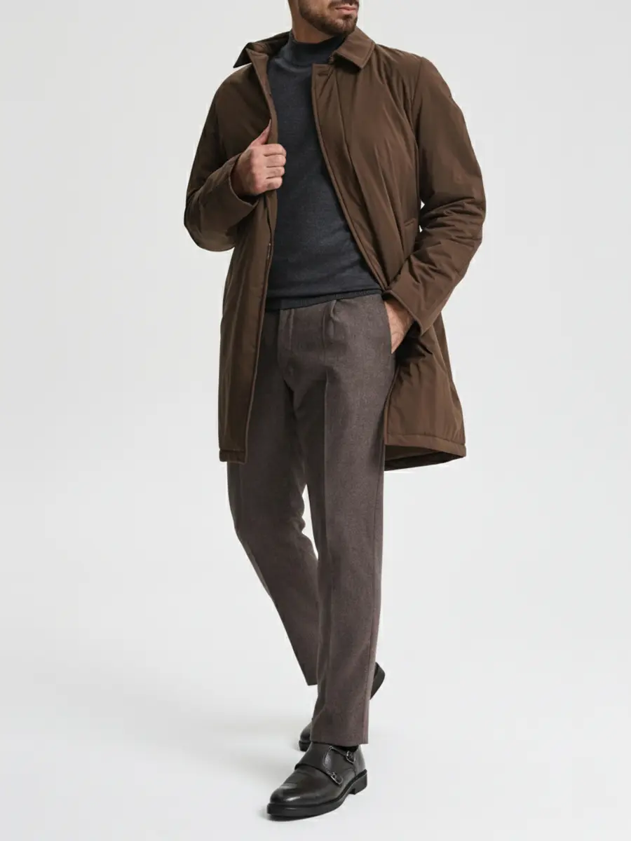 Плащ однотонный