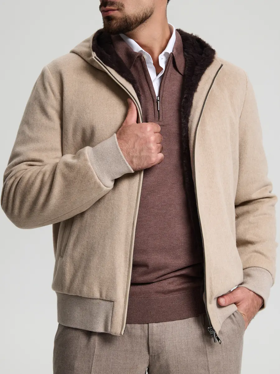 Бомбер шерстяной