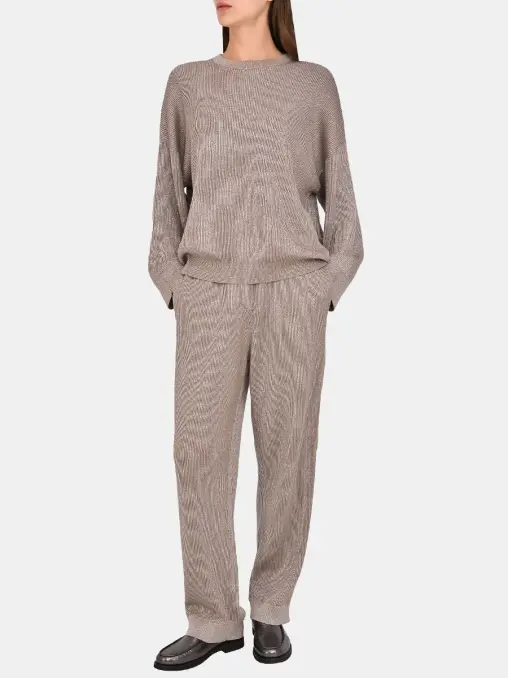 Брюки из хлопка и вискозы BRUNELLO CUCINELLI