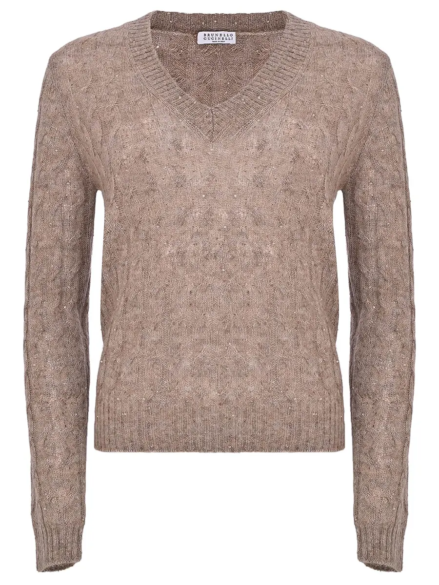 Пуловер с пайетками