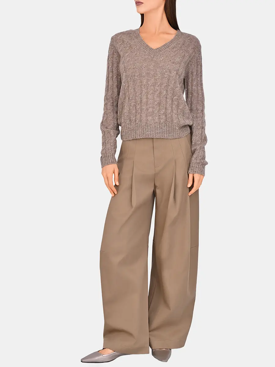 Пуловер с пайетками