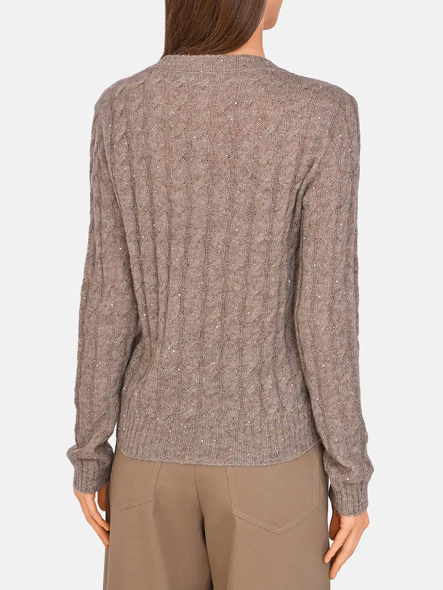 Пуловер с пайетками