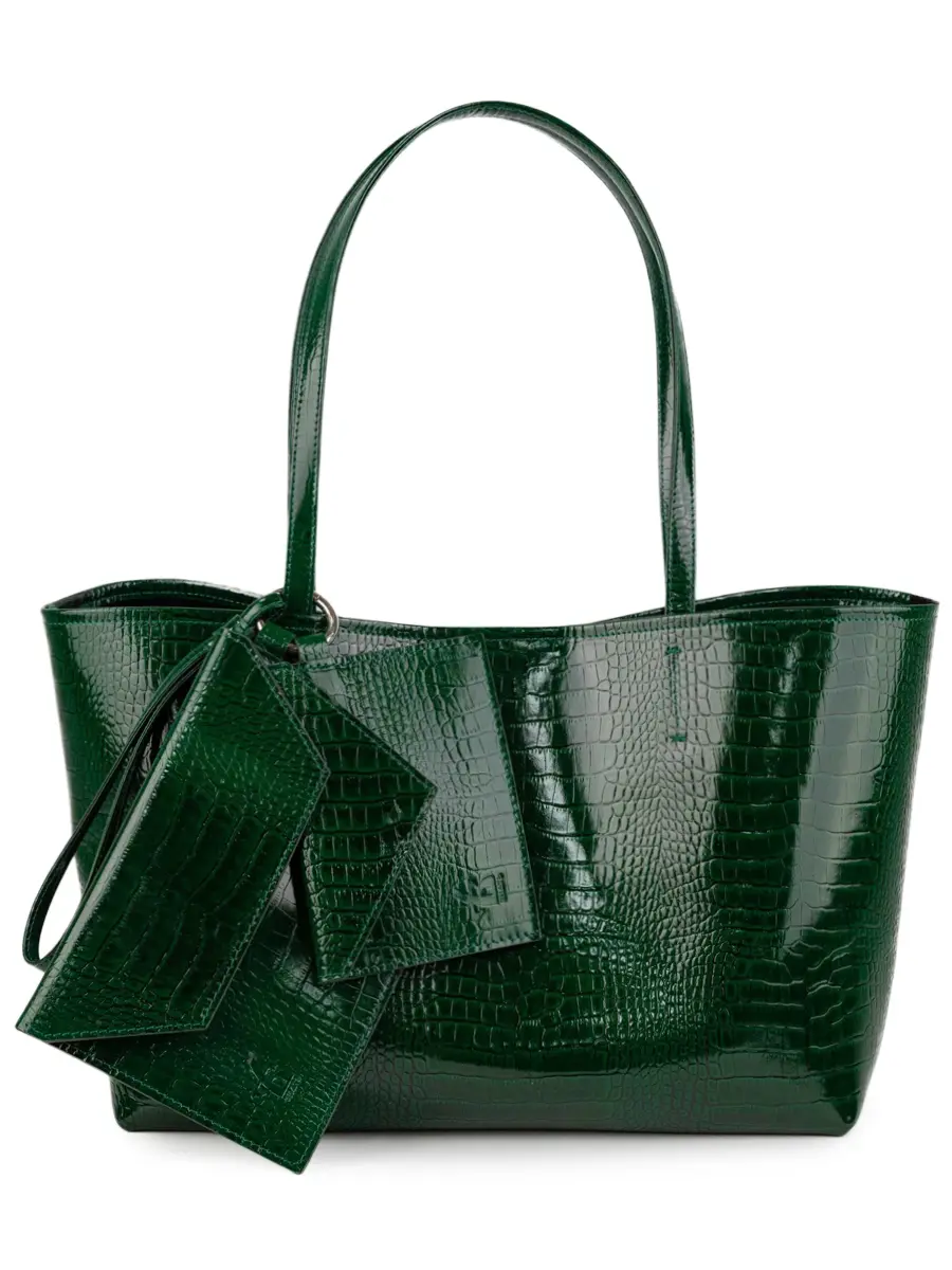 Шоппер M ГАВИАЛ кожаный