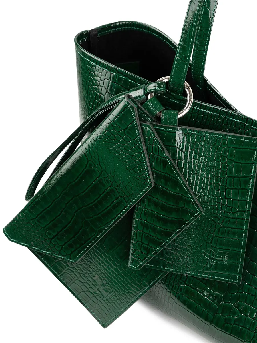 Шоппер M ГАВИАЛ кожаный