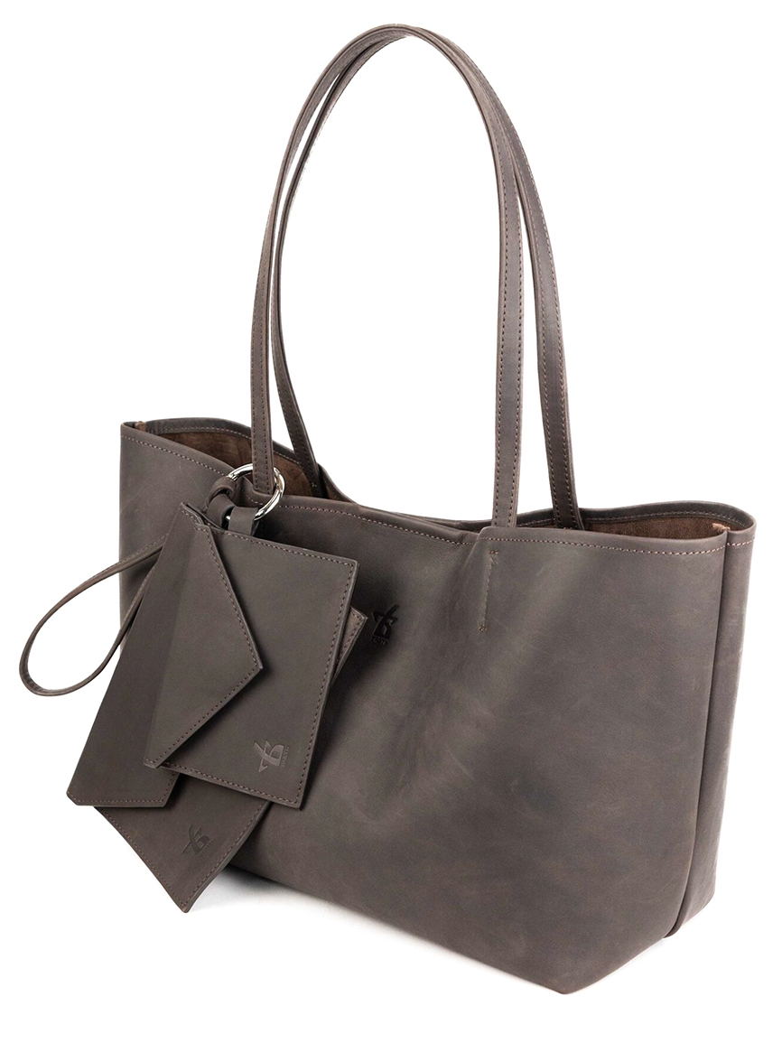 Шоппер M ШОКОЛАД кожаный