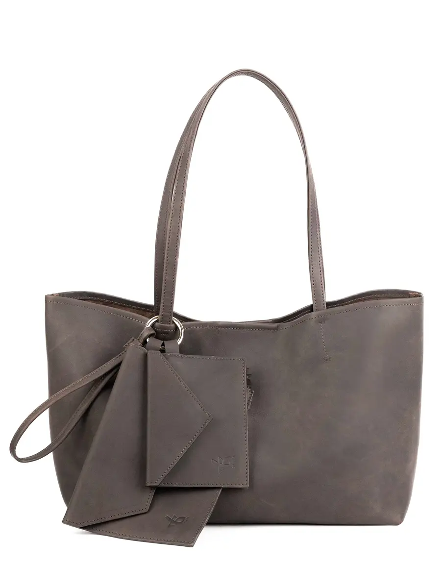 Шоппер M ШОКОЛАД кожаный