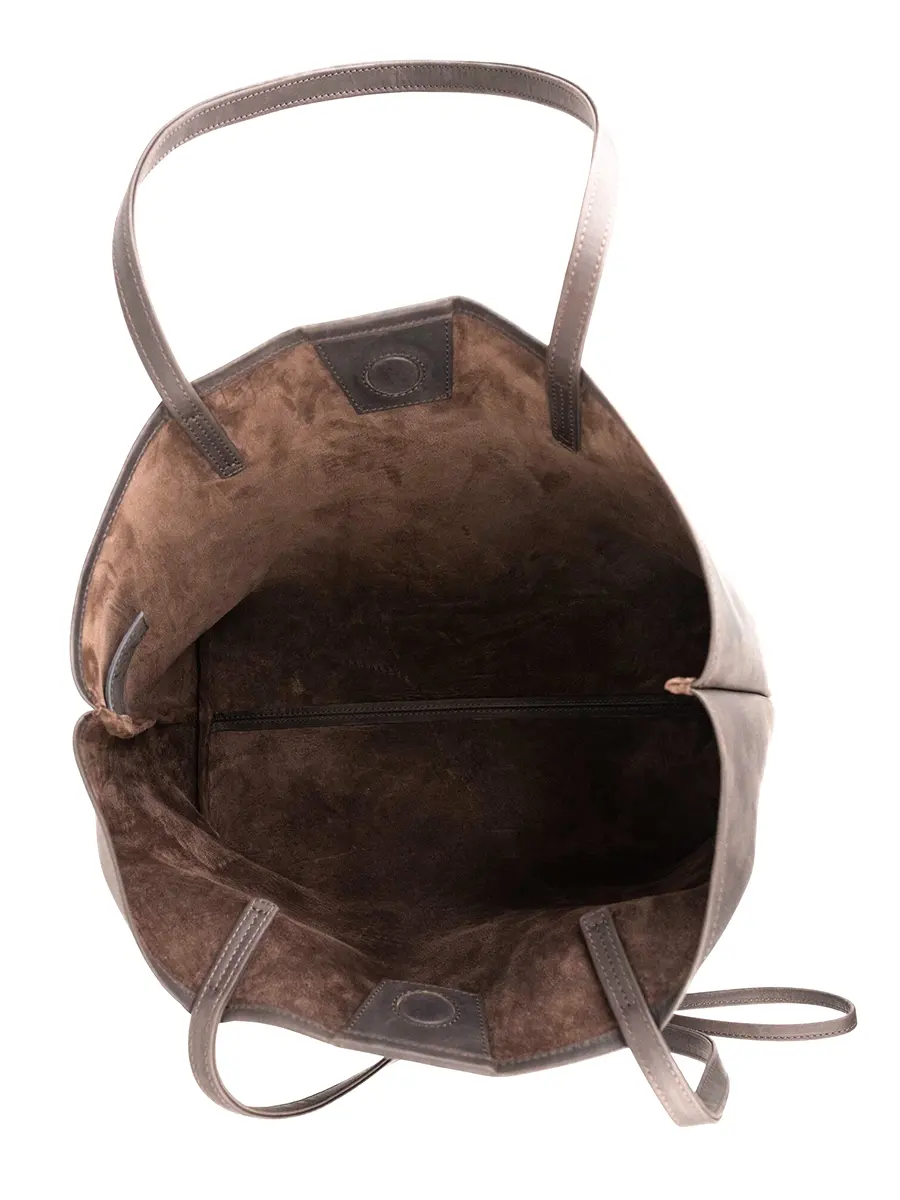 Шоппер M ШОКОЛАД кожаный