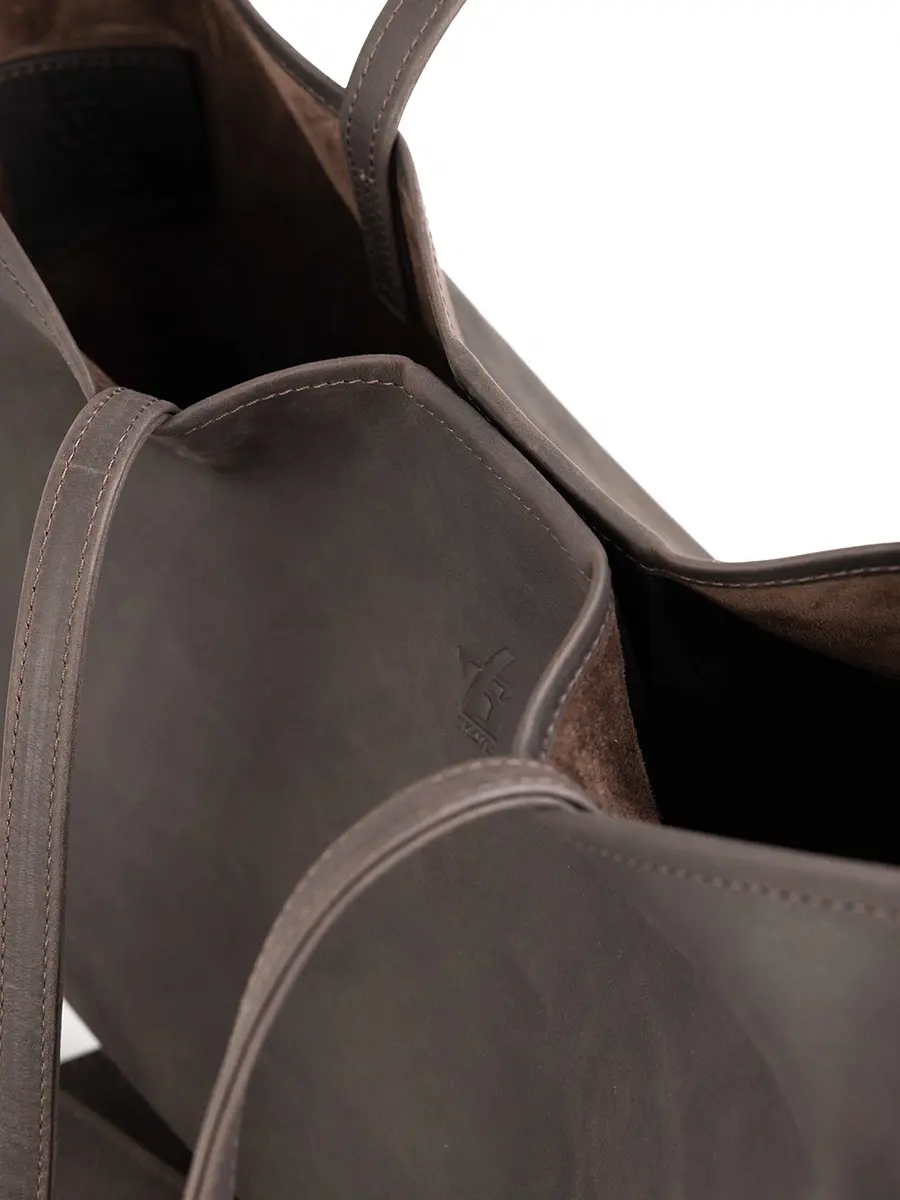 Шоппер M ШОКОЛАД кожаный