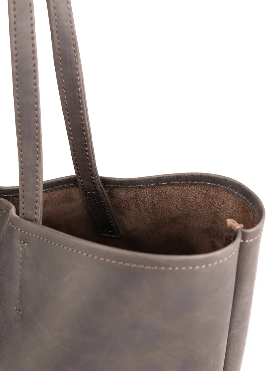 Шоппер M ШОКОЛАД кожаный